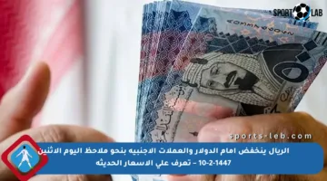 الريال ينخفض أمام الدولار والعملات الأجنبية بنحو ملاحظ اليوم الإثنين 10-2-1447 – تعرف على الأسعار الحديثة